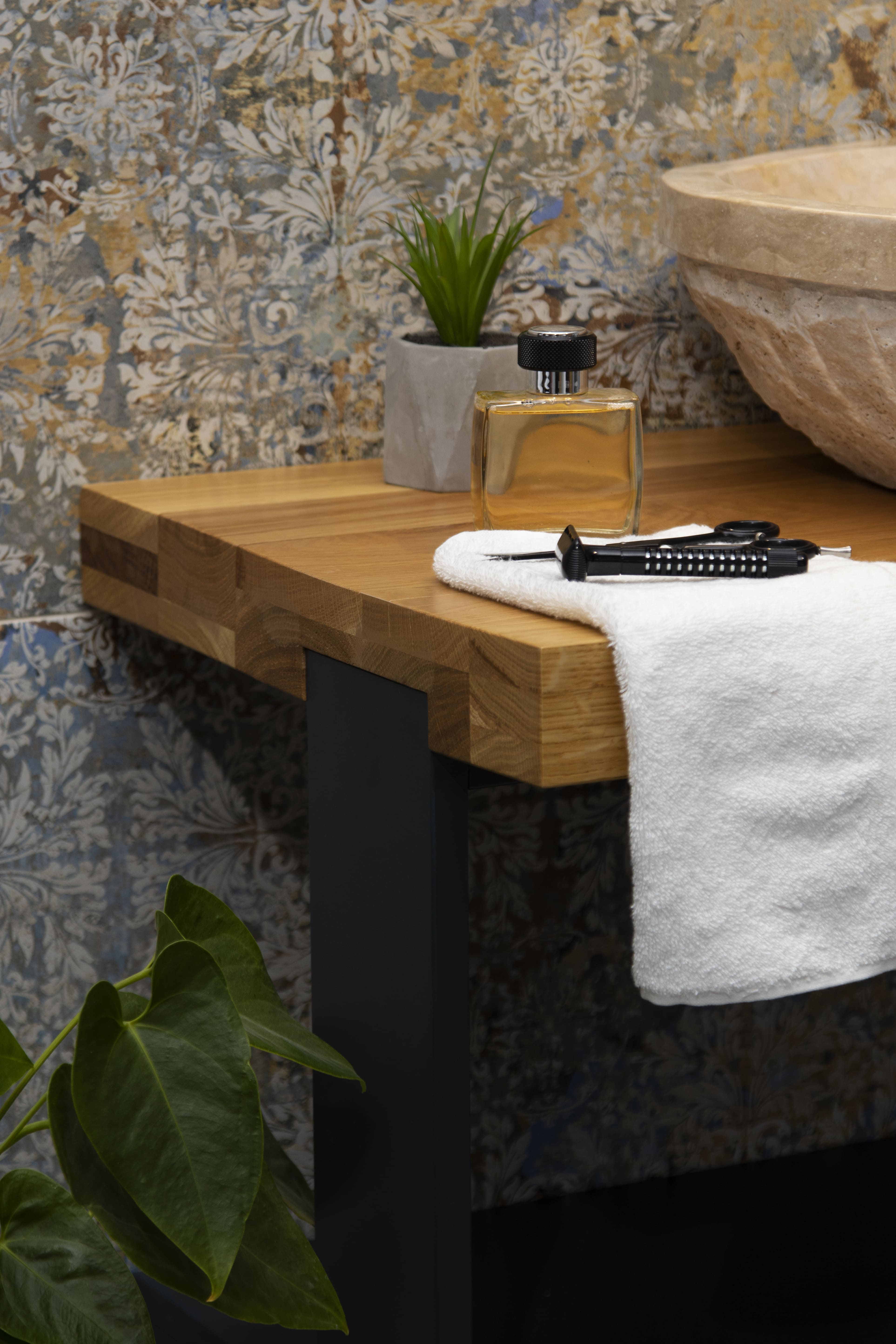 деревянный декор в ванной